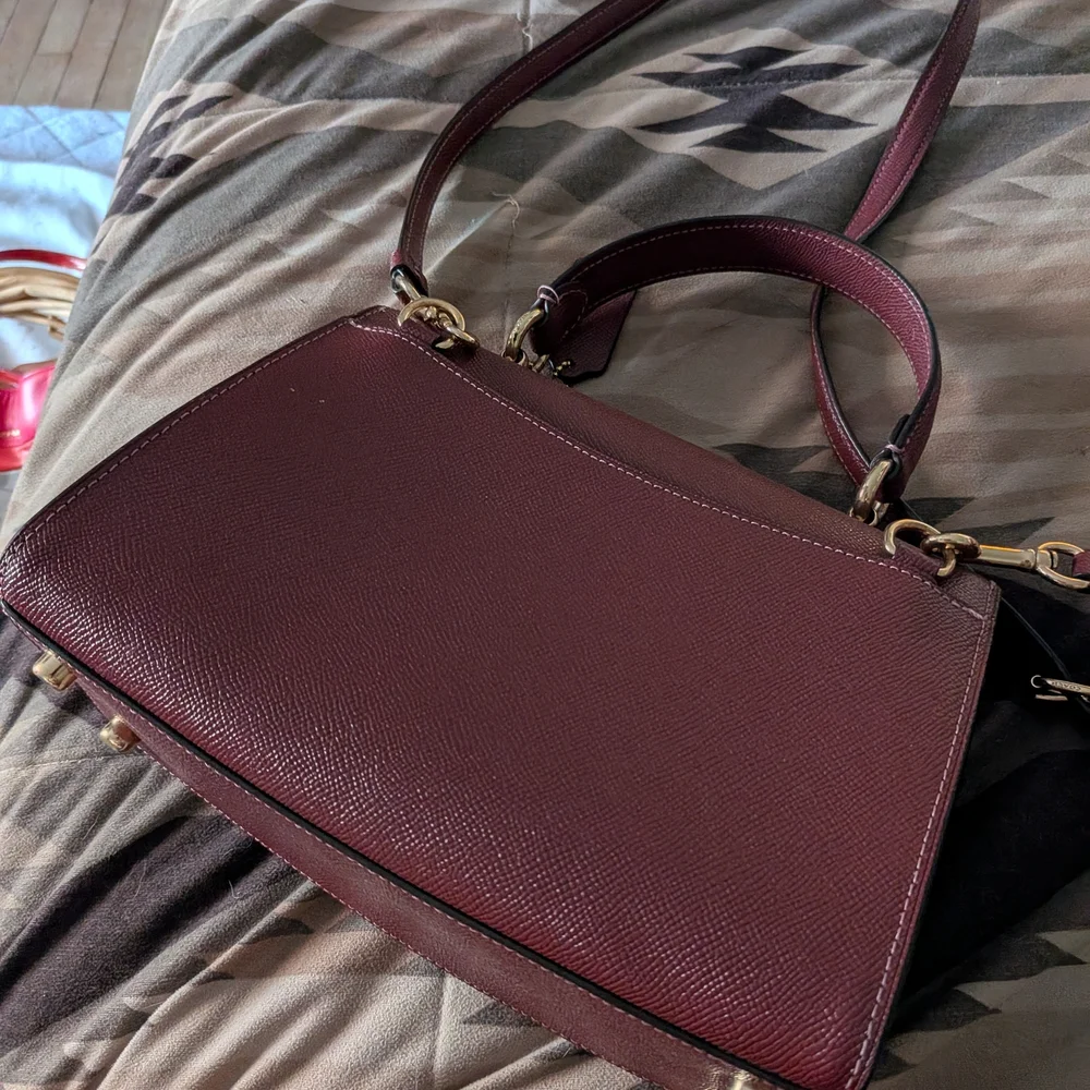 Coach Burgundy Crossbody Bag - Picture 4 of 8